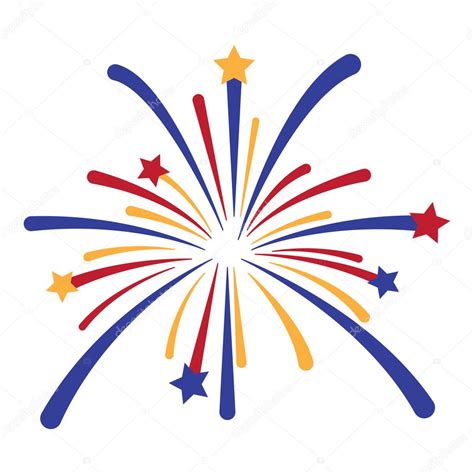 Vector Fireworks Explosion ⬇ Vector Image by © PinkPueblo | Vector Stock 25591183