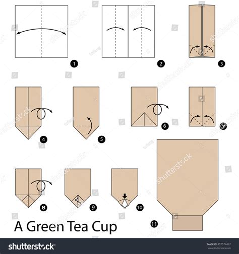 10 Origami Instructions Paper Cup Images, Stock Photos & Vectors | Shutterstock