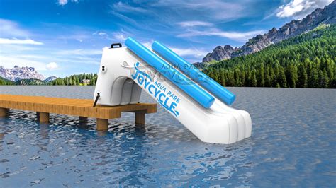 Rocking the Floating Inflatable Dock Slide JC-002 - Joycycle Aqua Park