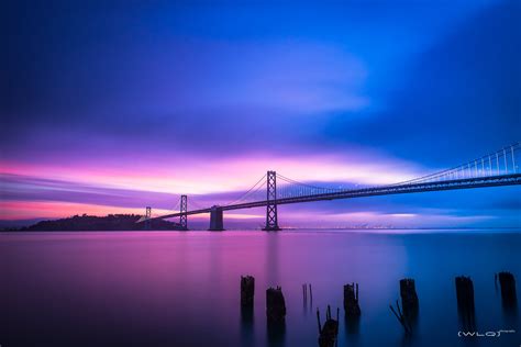 Golden gate bridge under blue and purple sky HD wallpaper | Wallpaper Flare