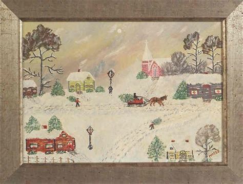 Winter scene by Grandma Moses on artnet