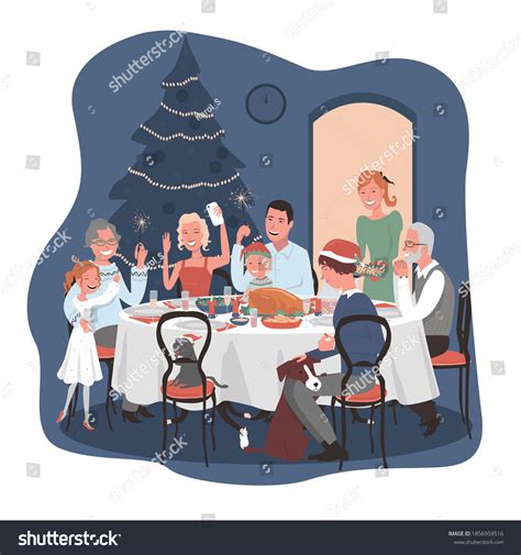 Familias Cenando En Navidad: Over 10,104 Royalty-Free Licensable Stock Vectors & Vector Art ...