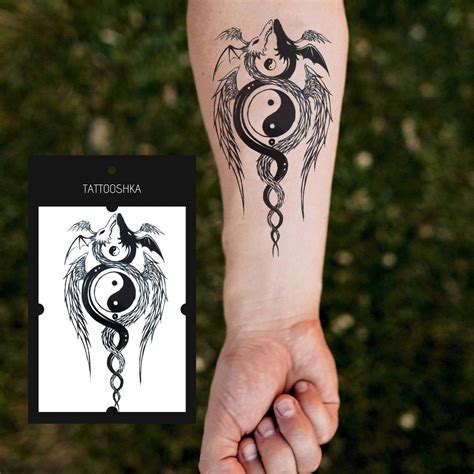Harmony Yin and Yang Tattoo Hand Drawn Fine Line Tattoos - Etsy Canada