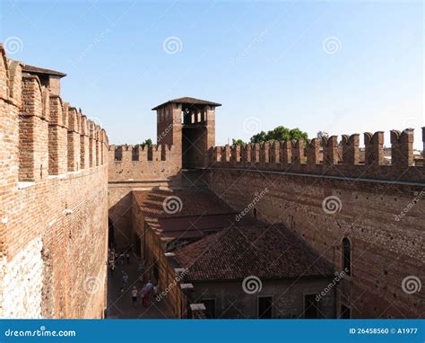 Verona - medieval castle stock photo. Image of construction - 26458560