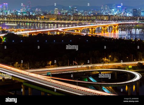 Seoul city night Stock Photo - Alamy