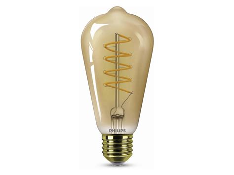 Philips Vintage ampoule LED Edison filament E27 5,5W dimmable gold | Hubo