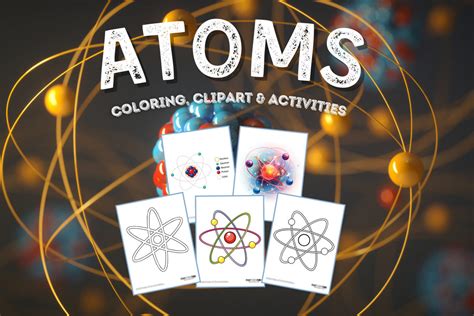 Atom drawing coloring pages & clipart + 10 fun craft and learning ideas ...