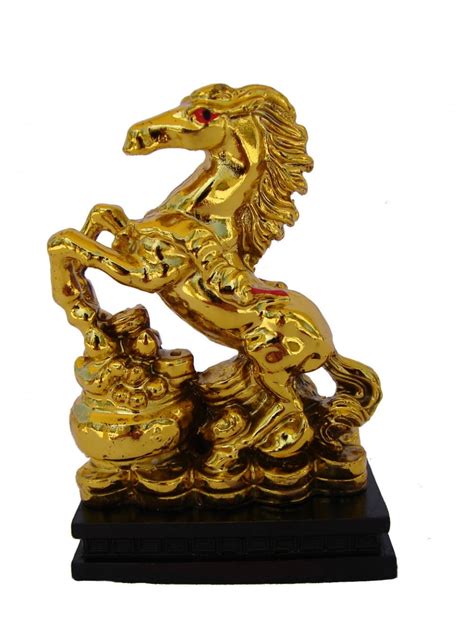 Golden Horse Statue Stepping on Wealthy Pot - Walmart.com