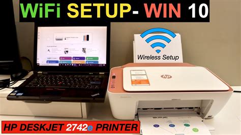 HP DeskJet 2742e WiFi Setup Windows 10 - Connect ToLaptop / PC - YouTube