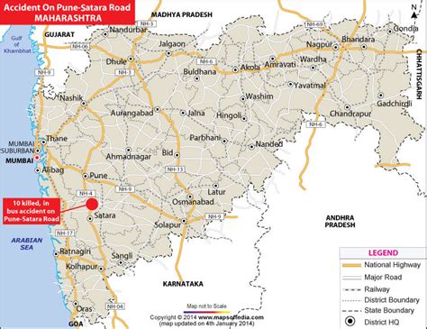 10 killed in Bus Accident on Pune-Satara Road | Map in News