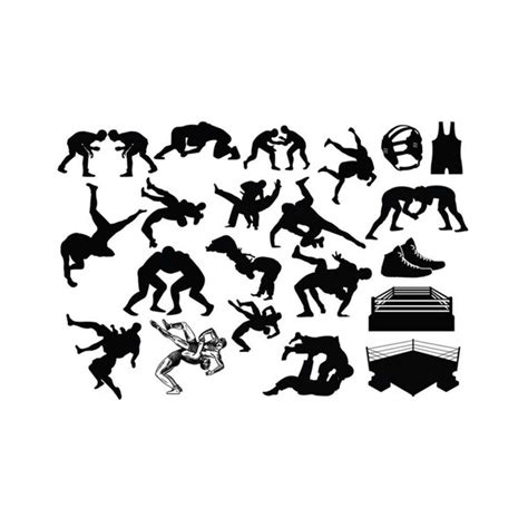 WRESTLING SILHOUETTE SVG, Wrestling silhouette clipart, Wres - Inspire ...