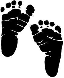 Baby Feet Clip Art Black And White