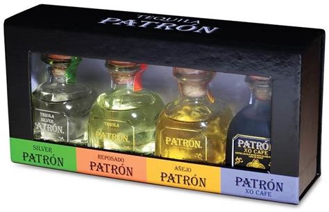 Patron Mini 4 Bottle Tequila Set – 50ml – liquorshop