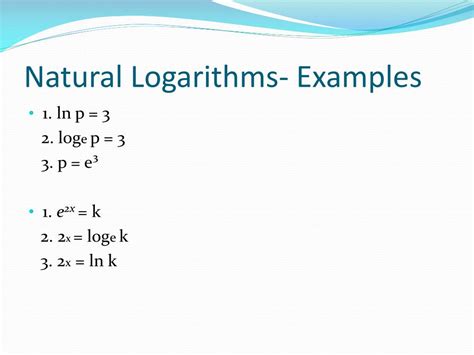 PPT - Logarithm – Common and Natural Logarithms PowerPoint Presentation - ID:6011667