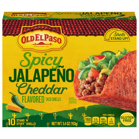 Save on Old El Paso Stand 'n Stuff Taco Shells Jalapeno Cheddar Spicy ...