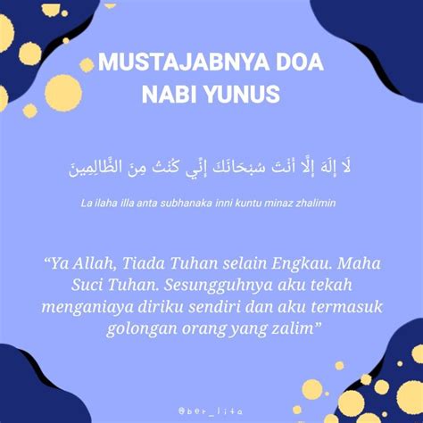 Mustajabnya doa nabi yunus