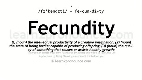 Pronunciation of Fecundity | Definition of Fecundity - YouTube