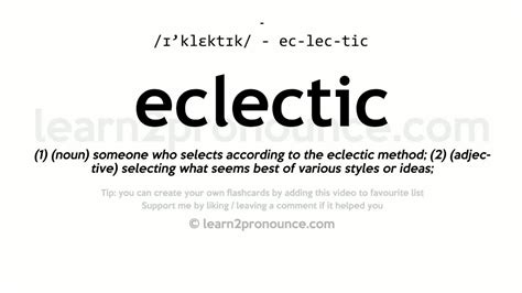 Pronunciation of Eclectic | Definition of Eclectic - YouTube