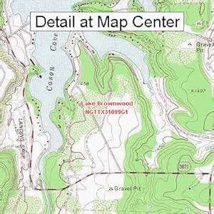 Amazon.com : USGS Topographic Quadrangle Map - Lake Brownwood, Texas ...