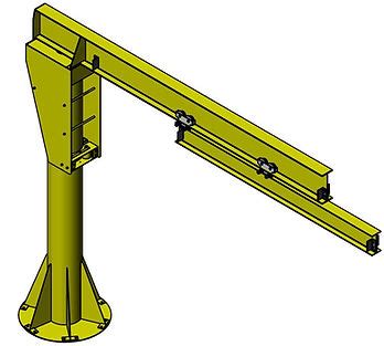 Telescopic Boom Jib Crane | Handling Systems International, HSI Crane