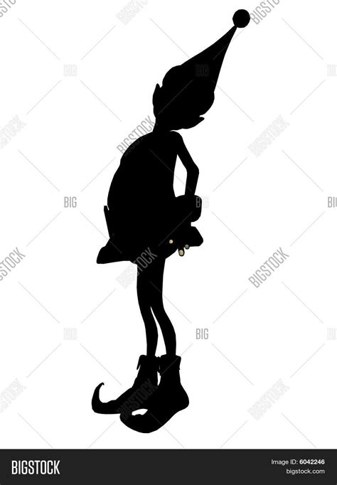 Christmas Elf Silhouette Image & Photo | Bigstock