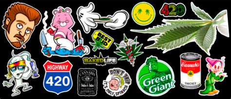 16 Weed Marijuana Cannabis Parody Vinyl Stickers | eBay