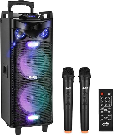 Buy Moukey Karaoke Machine Speaker PA System,RMS 280W Bluetooth Karaoke Speaker System PA Stereo ...