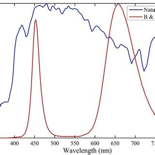 Spectra of different artificial light treatments and original natural... | Download Scientific ...