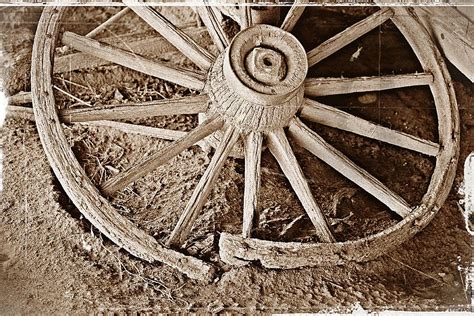 Broken Wagon Wheel- Fine Art Photograph by KayeCee Spain