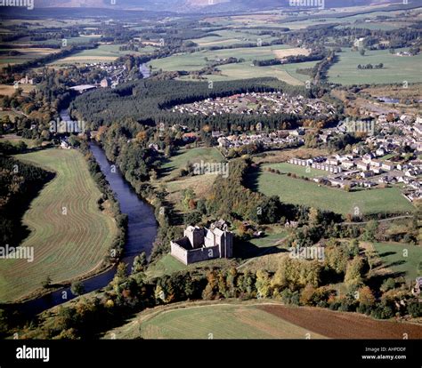 UK Scotland Stirlingshire River Forth and Doune village and Doune Stock Photo: 2698718 - Alamy