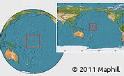 Satellite Location Map of Howland Island