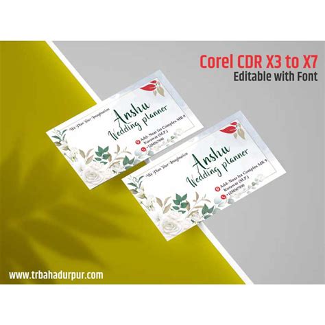 wedding planner visiting card design – TR BAHADURPUR