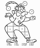 Clown Juggling Coloring Page sketch template
