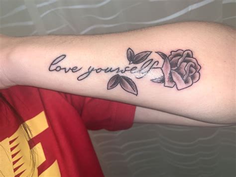 Love yourself tattoo | Love yourself tattoo, Tattoos, Tattoo designs