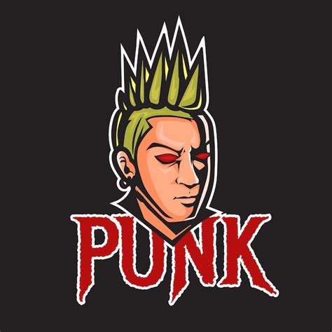 Premium Vector | Punk style vector illustration logo design