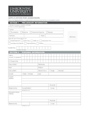 Limkokwing University Entry Requirements - Fill Online, Printable, Fillable, Blank | pdfFiller