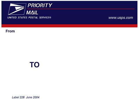 Priority Mail Label Template Word