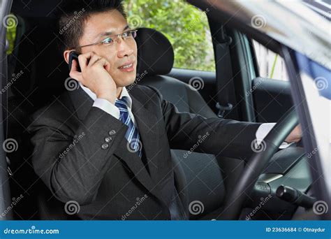 Talking on Phone while Driving Stock Photo - Image of adult, driver ...