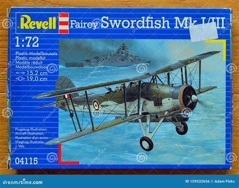 British Fairey Swordfish Mk I and III Model Box Plastic Kit Editorial Photo - Image of colours ...