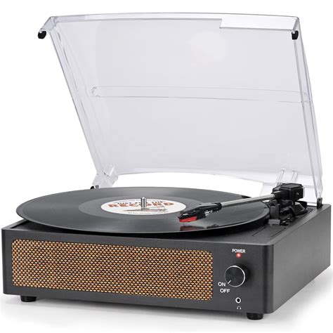 Vinyl Record Player with Speakers Vintage Turntable for Vinyl Records ...