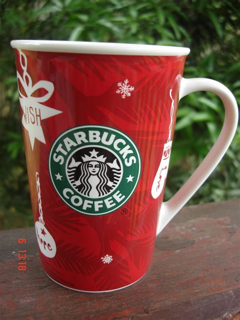 A Cup A Day: 2009 Starbucks "Wish" Red Holiday Mug