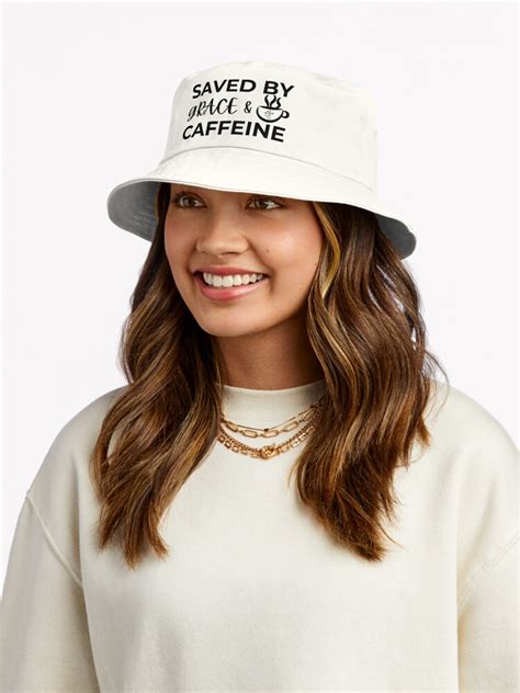 Saved By Grace And Caffeine Bucket Hat - She Is A Pastor's Wife