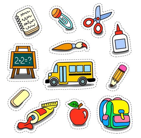 School Stickers Stock Illustrations – 10,294 School Stickers Stock Illustrations, Vectors ...