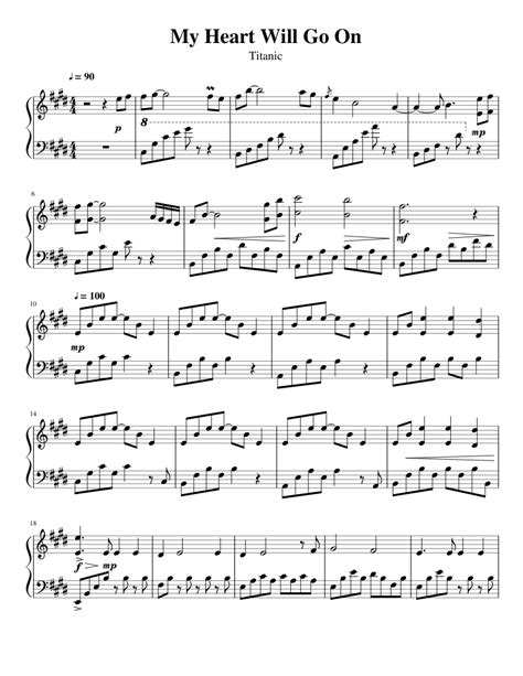 My Heart Will Go On Sheet music for Piano (Solo) | Musescore.com