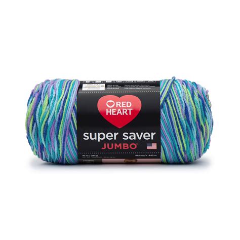 Red Heart Super Saver Jumbo Yarn, Wildflower,10oz(238g),Medium,Acrylic – BrickSeek