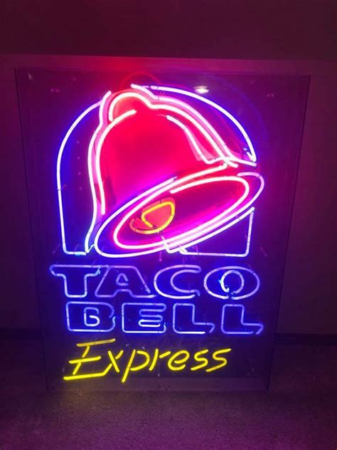 TACO BELL EXPRESS ADVERTISING NEON SIGN RETAIL STORE DISPLAY ONLY | eBay