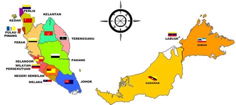 Malaysia Negeri Map