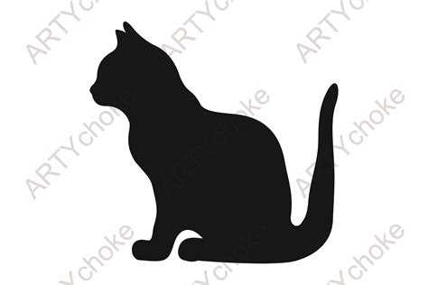 Cat Silhouette. SVG File for Cricut Graphic by artychoke.design · Creative Fabrica