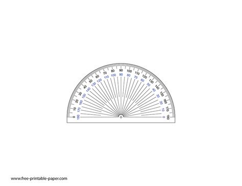 Protractor – Angle Measuring Tool – Free Printable Paper in 2022 | Angle measuring tool ...