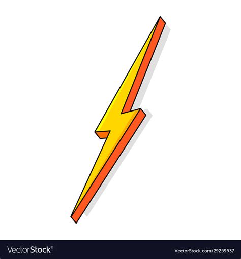 Lightning bolt thunderbolt strike Royalty Free Vector Image